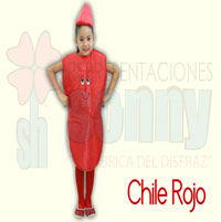 disfraz infantil de chile rojo
