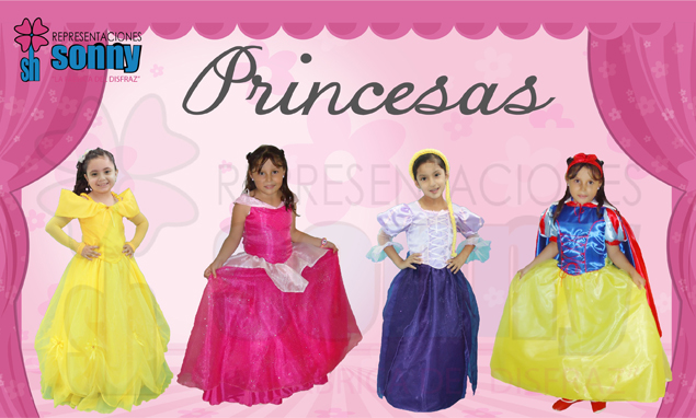 Catalogo de disfraces de princesas para nias