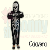 Disfraz infantil calavera Disfraz infantil calavera