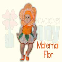 disfraz maternal de flor