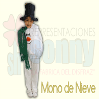 Disfraz infantil mono de nieve Disfraz infantil mono de nieve