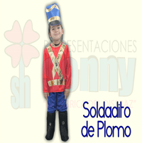 disfraz infantil de soldadito de plomo, disfraz infantil de soldadito de plomo