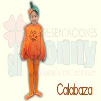disfraz infantil de calabaza