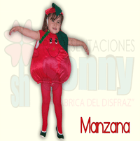 disfraz infaltil de manzana