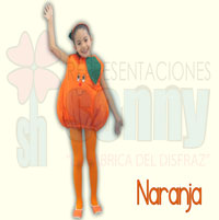 disfraz infantil de naranja, disfraz infantil de naranja